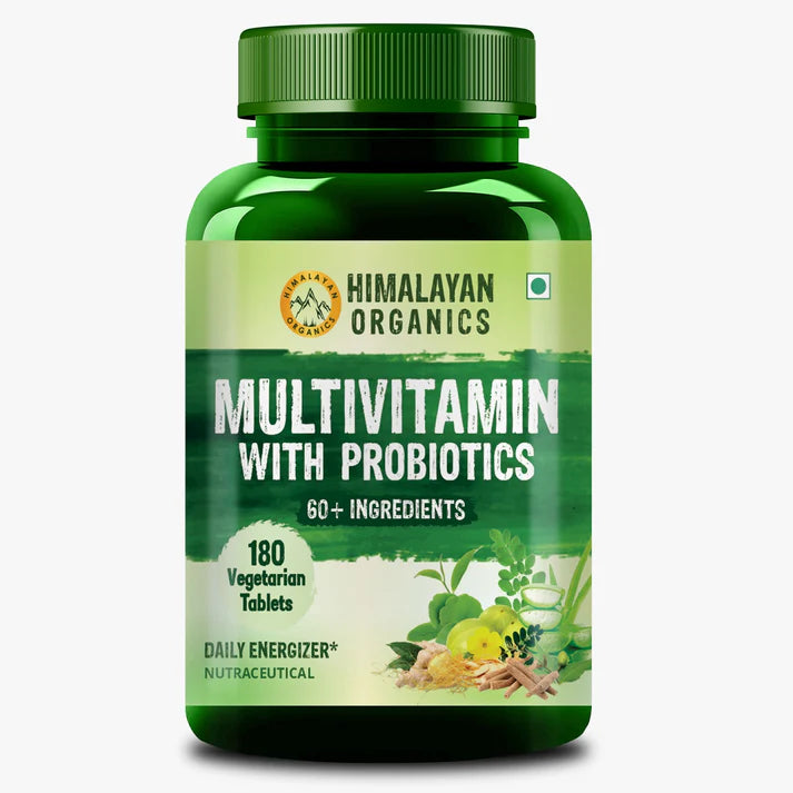 Himalayan Organics Multivitamin with 60 Ingredients & Probiotics - 180 Tabs